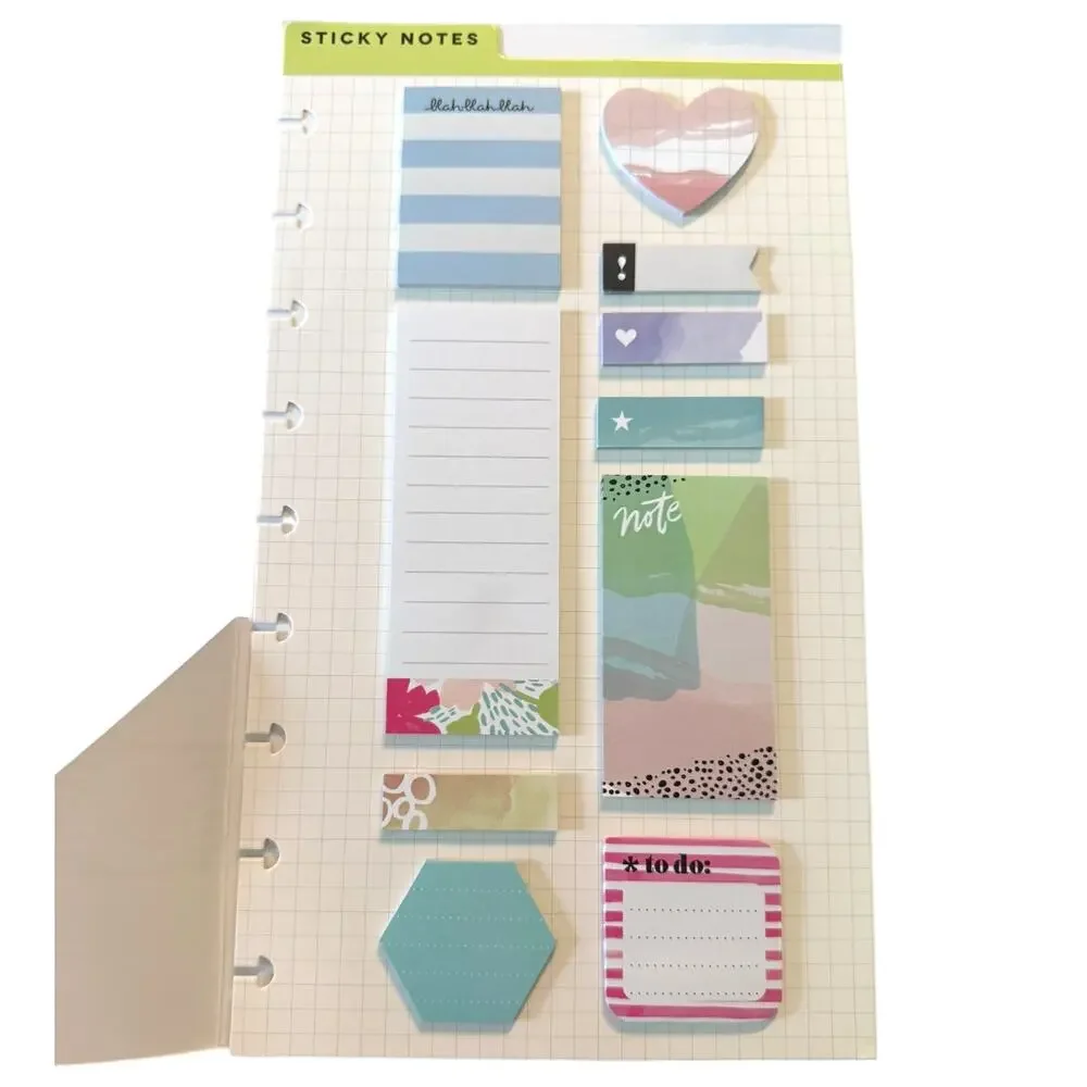 Happy Planner Assortment Of 10 Sticky Notepads 200 Sheets Total
